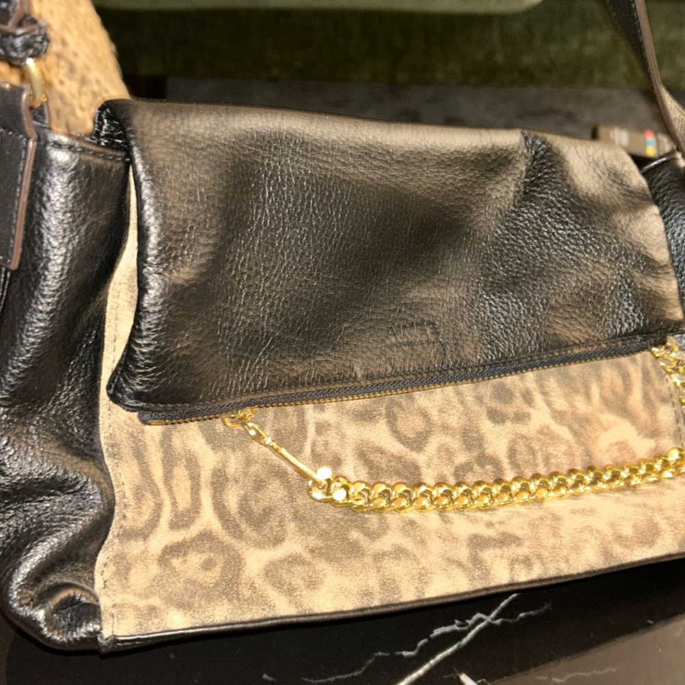 Black leather and cheetah Aimee Kestenberg